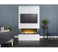 Adam Sahara Pre-Built Panoramic Media Wall & Electric Fireplace