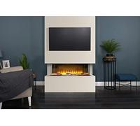 Adam Sahara Pre-Built Panoramic Media Wall & Electric Fireplace