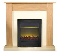 Adam Southwold Fireplace Suite in Oak with Colorado Electric Fire in B