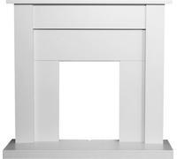 Adam Sutton Fireplace In Pure White/black, 43 Inch