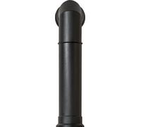 Adam Tall Angled Decorative Stove Pipe In Black