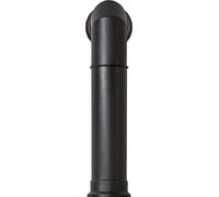 Adam Tall Angled Decorative Stove Pipe in Black