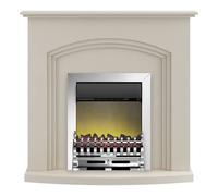 Adam Truro Fireplace in Cream with Blenheim Electric Fire in Chrome, 41 Inch