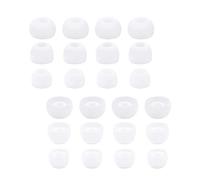 Adam Victor Earbud Silicone Replacement Ear Buds Tips Compatible with Skull Candy Sesh Evo and Other 3.8mm to 5.5mm Nozzle Earphones, S/M/L, 12 Pairs(White) 43212pw