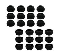 Adam Victor Earbud Silicone Replacement Ear Buds Tips Earphones Compatible with Skull Candy Sesh Evo and Other 3.8mm to 5.5mm Nozzle Earbuds, S/M/L, 12 Pairs(Black) 43212pb