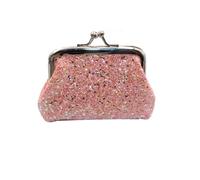 Adam Victor Glitter Women's Small Coin Purse, Change Purse, Coin Bag with Kiss Lock, Mini Coin Purse, Cute Glitter Bag Gifts Purses Wallets Party Favors, Orange, Orange