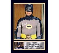 Adam West Batman Printed Signed Poster Print - Classic 1966 Batman The Movie Portrait Wall Art - Vintage TV Superhero Memorabilia Gift, A2 Poster Print (594x420mm)