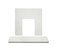 Adam White Marble Back Panel & Hearth, 48 Inch