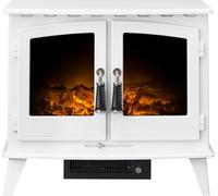 Adam 1.8kW Woodhouse Electric Stove in Pure White, White