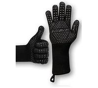 Adamant Barbecue Gloves for Heat Protection up to 800 °C [EN407 Certified] - Oven Gloves Set for Grilling - Universal Size Grill Accessories - Non-Slip Barbecue Gloves Heat Resistant