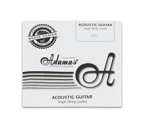 Adamas Strings for Acoustic Guitar Nuova Coated Single String Plain, Bare steel String, solid brass ball-end .015"/0, 38mm
