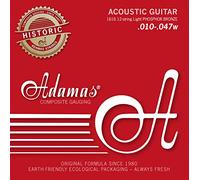 Adamas Strings Set for Acoustic Guitar Historic Reissue Phosphorus Bronze Solid Brass Ball End 12-str. Light .010-.047