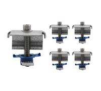 Adamax SPEC158-5PK Solar Panel End Clamps for 1-5/8 in. Steel Strut Channel, Solar Panel Kit with End Clamps and Cone Nuts for Mounting Solar Panels, Pack of 5