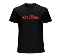 ADAMF WRNNUP Cro-Mags Cro Mags Logo Punk Hardcore Band Short Sleeves Men's Summer T-Shirt Black L
