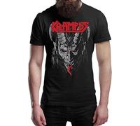 ADAMF WRNNUP Men's Krampus Halloween Adults & Kids Horror Movie & Gaming T-Shirts Black M