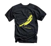 ADAMF WRNNUP Men's Naku Andy Warhol Banana Black T-Shirts Black XL