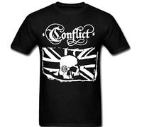 ADAMF WRNNUP Men's Shirt Round Neck Conflict Band Hardcore Punk T Shirt Black L