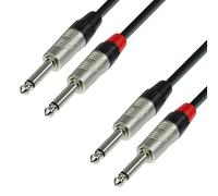 Adam Hall 4 Star Series 3m Rean 2x 6.3mm Jack Mono to 2x 6.3mm Jack Mono Audio Cable