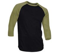 AdamimyClay® Dream USA Men's Casual 3/4 Sleeve Baseball Tshirt Raglan Jersey Shirt [Large]