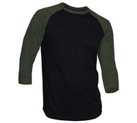 AdamimyClay® Dream USA Men's Casual 3/4 Sleeve Baseball Tshirt Raglan Jersey Shirt [Small]