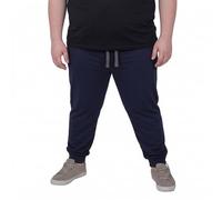 ADAMO Jogging Trousers Long with Cuffs and Zip for Men up to Plus Size 14XL, Size:5XL, Colour:Navy