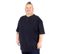 ADAMO Men's Serafino T-Shirt with Button Tape Regular FIT in oversizes up to 10XL Blue
