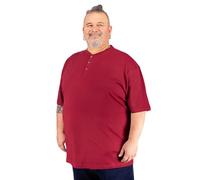 ADAMO Men's Serafino T-Shirt with Button Tape Regular FIT in oversizes up to 10XL Wine Red