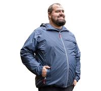 ADAMO rain jacket for men in plus sizes up to 14XL, Size:14XL, Colour:Navy