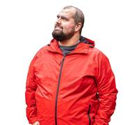 ADAMO rain jacket for men in plus sizes up to 14XL, Size:6XL, Colour:Red