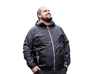 ADAMO rain jacket for men in plus sizes up to 14XL, Size:8XL, Colour:Black