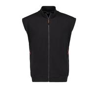 ADAMO Sleeveless sweat waistcoat for men in plus sizes 2XL-14XL, Size:10XL, Colour:Black