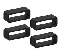 ADAMO Soft Silicone Replacement Watch Strap 20mm 22mm 24mm Black, 24MM, No Metal Type