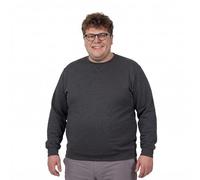 ADAMO Sweatshirt with round neck in plus sizes 2XL-14XL men, Size:14XL, Colour:Anthra Mottled