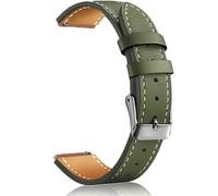 ADAMO Universal genuine leather Strap Suitable for all watches (for replacement to titan, timex etc.) and 20/22 MM Smart Watches ST-32, Green, 22 MM, Classic