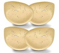 Adamotto Waterproof Push Up Bra Pads Inserts - 2 Pairs Super Thick & Removable, Breast Enhancer Adds Cleavage for Swimsuits, Sports Bras, Bikinis, Dresses, AB Cup