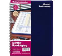 Adams Bookkeeping Record Book, Monthly Format, 8.5 x 11 Inches, White (AFR71)