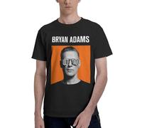 Adams Canadian Rock Singer Bryan Men's Shirt 100% Cotton - Classic Fit Vintage Rock Band Tshirt - Novelty Short Sleeve Crew Neck Top - Music Fans Merchandise X-Large