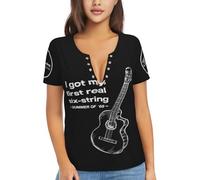 Adams Canadian Rock Singer Bryan T-Shirts for Woman Sexy Deep V-Neck Tees Summer Short-Sleeve Shirt Muticolor XXL