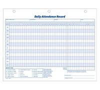 Adams Daily Attendance Record, 8.5 x 11 Inches, 3-Hole Punched, 50-Pack, White (9493)