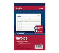 Adams Invoice Book, 2-Part, Carbonless, 5-9/16 x 8-7/16 Inches, 50 Sets per Book (DC5840)