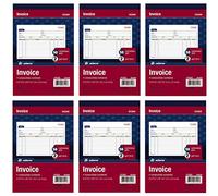 Adams Invoice Book, 2-Part, Carbonless, 5-9/16 x 8-7/16 Inches, 50 Sets per Book, Sold as 6 Pack (DC5840)