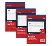 Adams Invoice Book 3 Pack, 2 Part Carbonless Invoices, Horizontal Sales Slip, 5-9/16 x 8-7/16 Inches, 50 Sets per Book (DC5840-3)