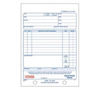 Adams Repair Order Book, 3-Part Carbonless, White/White/White, 5-9/16 x 8-7/16 Inches, 50 Sets (T5084)