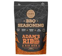 Adam's Ribs BBQ Rib Rub - 100% Natural and Unique Barbecue Seasoning - Perfect Blend Of Spices For Juicy Grilled Ribs - Sachet (100g)