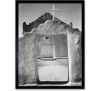 Adams Taos Pueblo Kirche New Mexico Foto ungerahmt Wand Kunst Poster Home Decor Premium