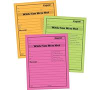 Adams While You were Out Pads, 4.25 x 5.25 Inches, Assorted Neon Colors, 50 Sheets/Pad (6-Pack) (9711NEON)