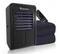 Adamson B10 Bed Cooling System - TWIN 75” L x 39” W - 100% Cotton Mattress Cooling Pad for Night Sweats - Water Bed Cooler - Ideal for Hot Sleepers - 5-Year Assurance - Navy Blue