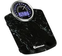 Adamson Hybrid 2-in-1 Analog & Digital Weighing Scale for Body Weight up to 400lbs + Thick Tempered Glass + Extra Large Display + Easy to Read Digital Bathroom Scale + New Version - Marble Black