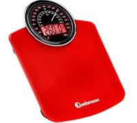 Adamson Hybrid 2-in-1 Analog & Digital Weighing Scale for Body Weight up to 400lbs + Thick Tempered Glass + Extra Large Display + Easy to Read Digital Bathroom Scale + New Version - Red