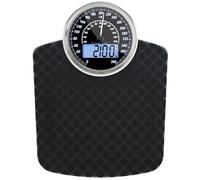 Adamson Hybrid 2-in-1 Analog & Digital Weighing Scale for Body Weight up to 400lbs + Thick Tempered Glass + Extra Large Display + Easy to Read Digital Bathroom Scale + New Version - Black Diamond